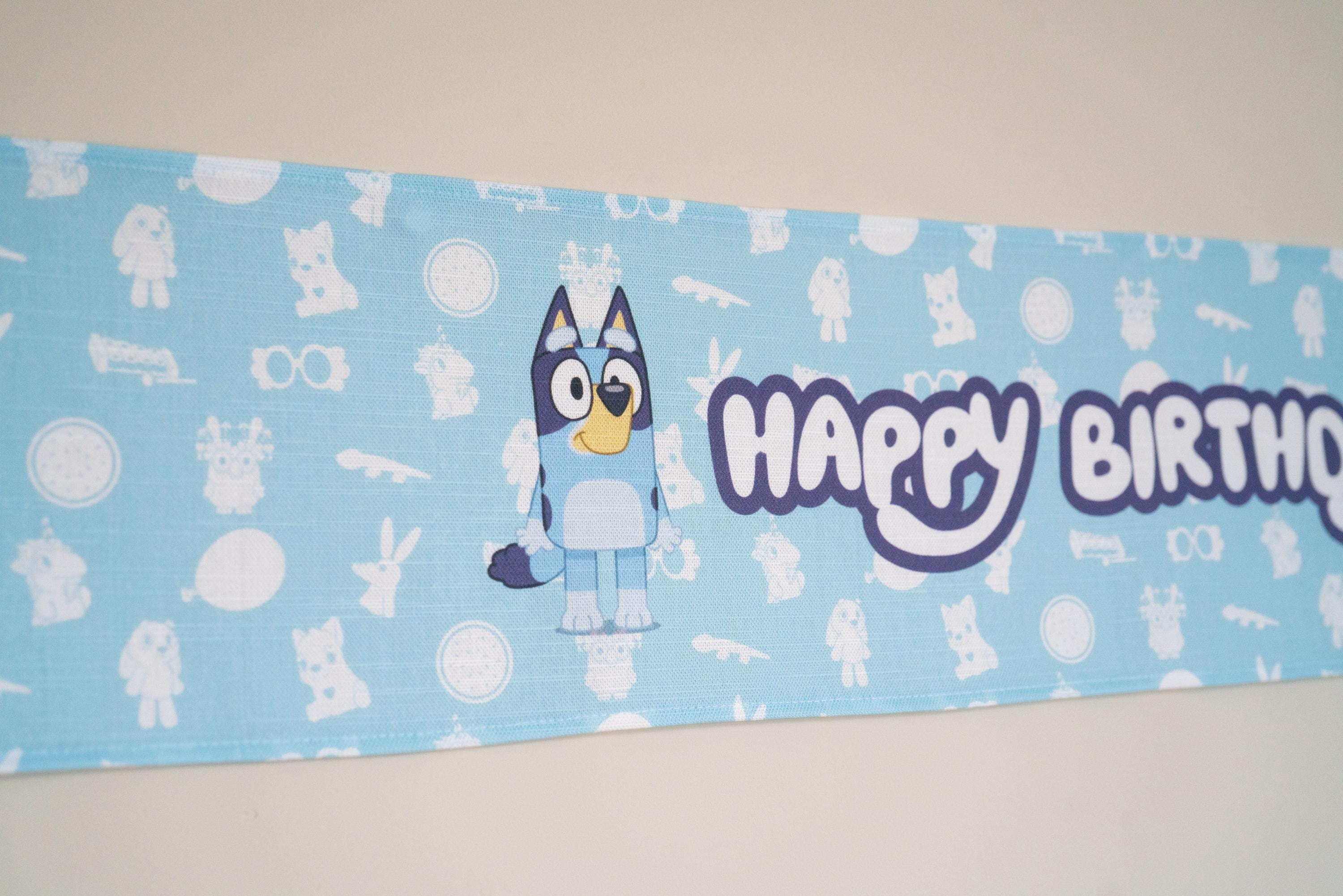 Bluey Birthday Fabric Banner