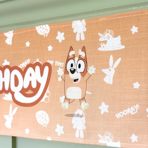 Bingo Bluey Birthday Banner | Cotton Linen Reusable Birthday Decor | Kids Party Decoration | Fabric Banner | Personalised Option