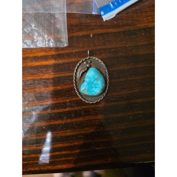 Sterling Silver Taxco Turquoise pendant
