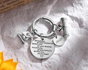 Custom 2025 Graduation Keychain,Class of 2025 Gifts,Photo Gifts,Graduation Gifts,Grad gift, Back to School,College High School Graduation