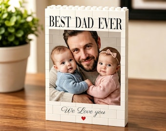 Rompecabezas de bloques con foto personalizada: Rompecabezas de bloques con foto personalizada para papá, regalo del Día del Padre de parte de los hijos, regalo de cumpleaños para papá, regalo para el esposo.