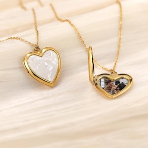 Benutzerdefinierte Herz Medaillon Halskette mit Foto, Foto Medaillon Halskette, Geschenk für Mutter, Oma, Muttertagsgeschenk, Liebesgeschenk, Brautjungfern Geschenk
