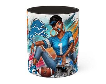 Detroit Lions Coffee Mug: Bold Fan Art Ceramic Cup