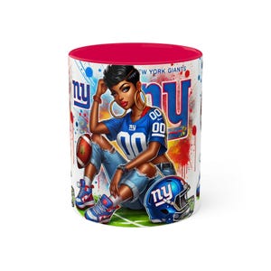 Cute Giants Coffee Mug - Bold Football Fan Art for Women - Unique NFL Gift for Her - Sports Lover Ceramic Mug
