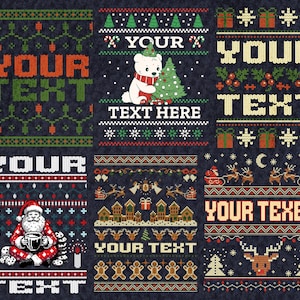 Ugly Christmas Sweater Svg Bundle, Ugly Sweater Svg for Christmas, Digital Download Ugly Sweater Templates, Ugly Sweater Prints Png