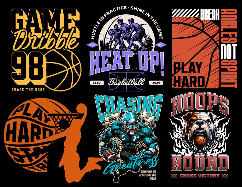 Basketball PNG Clipart Bundle | Sublimation Designs (digital Download ...
