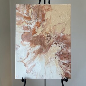 Natural Swirling Tone Dutch Pour Painting - 12 x 16