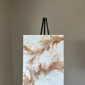 Golden Swirls Dutch Pour Painting - 12 x 16
