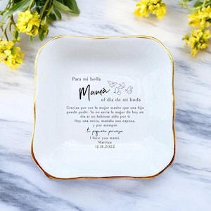 Porte-bagues Para Mi Mama El Dia De Mi Boda, porte-bijoux de remerciement pour maman, cadeau de mariage espagnol pour la mère de la mariée, Regalo Para Mamá De Novia