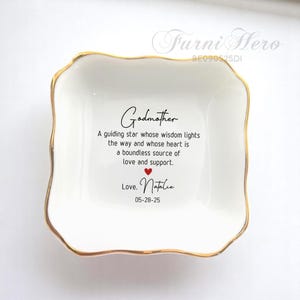 Personalized Godmother Definition, Fairy Godmother Proposal, Bonus Mom Gifts For Aunt, Baptism Gift From Godchild, Godmother Ring Dish