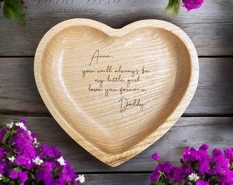 Personalisierte Tochter Ringschale, Tochter Geburtstagsgeschenk, Hochzeit Andenken, Brautparty