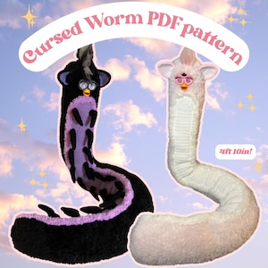 Crochet Cursed Worm/ Long Furby crochet pattern