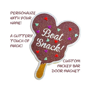 Custom Sparkle Mickey Bar Magnet - Glittery Disney Cruise Door Decoration