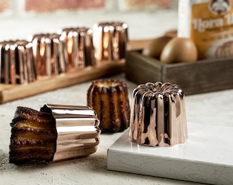 Moldes artesanales de cobre para canelés - Utensilios de repostería franceses