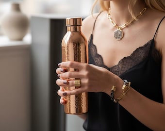 Personalized Copper Water Bottle – Love Message Gift, Anniversary Keepsake
