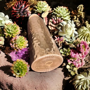 Handcrafted Hammered Copper Water Bottle, Reusable 1000ml for Dad image 10