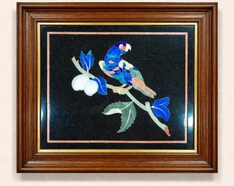 Pietra Dura Fliese | Marmor Intarsien Dekor für Wand.