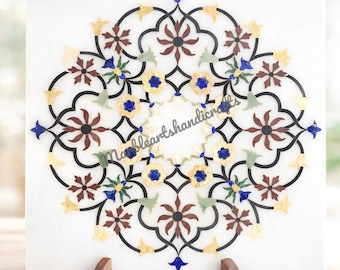 Trabajos de incrustación en mármol blanco/azulejo para la decoración del hogar y la oficina.