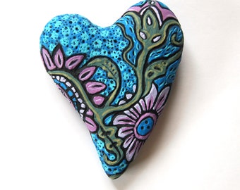 Blooming heart  decorative wall art for home or office