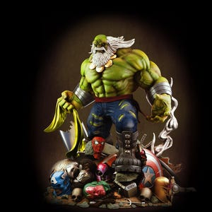 Maestro Hulk – 3D Printable Model STL | Post-Apocalyptic Gamma Overlord Figure