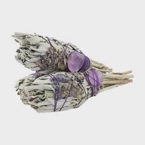 Fackel Fackel aus Weißem Salbei mit Lavendel & Amethyst | Moderne Native Trading Co