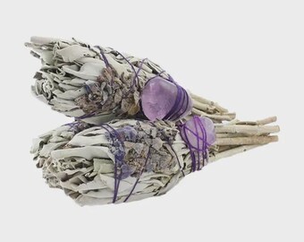 White Sage Torch w/ Lavender & Amethyst | Modern Native Trading Co