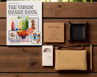 Vision Board Book & Burn Paper Kit | Mindfulness Intention Setting