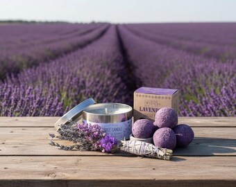 Lavender, Sage & Palo Santo Smudge Set - Energy Cleansing Kit