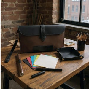 Zestaw Leather Manifestation: Torba Intention z papierem do wypalania i zapalniczką elektroniczną