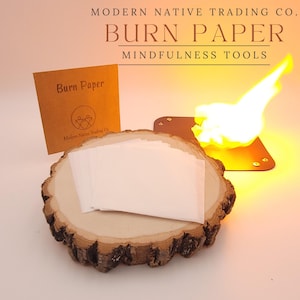 Modern Native Trading Burn Paper / 30 fogli / Carta di manifestazione / Ispirazione / Rituale di bruciatura / Carta di fuoco / Cerimonia di abbandono