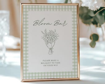 Bloom Bar Sign – 8x10 Baby Shower Table Sign – Grown With Love Theme – Garden Party Decor – Digital Download