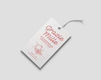 Ciao Baby Shower Favor Tags - Editable Canva Template, Printable Gift Tags, Italian Baby Shower Decorations, Instant Download