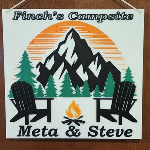 Custom Motor Home Camper Sign, Personalized Motorhome Camper Plaque, Indoor Outdoor Camping Decoration, Camper Sign, RV Mountain Decor