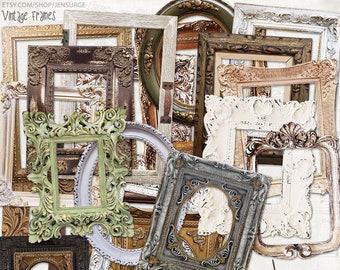 Vintage Frames instant download, printable, digital collage, diary / junk journal, altered art, mixed media, clipart