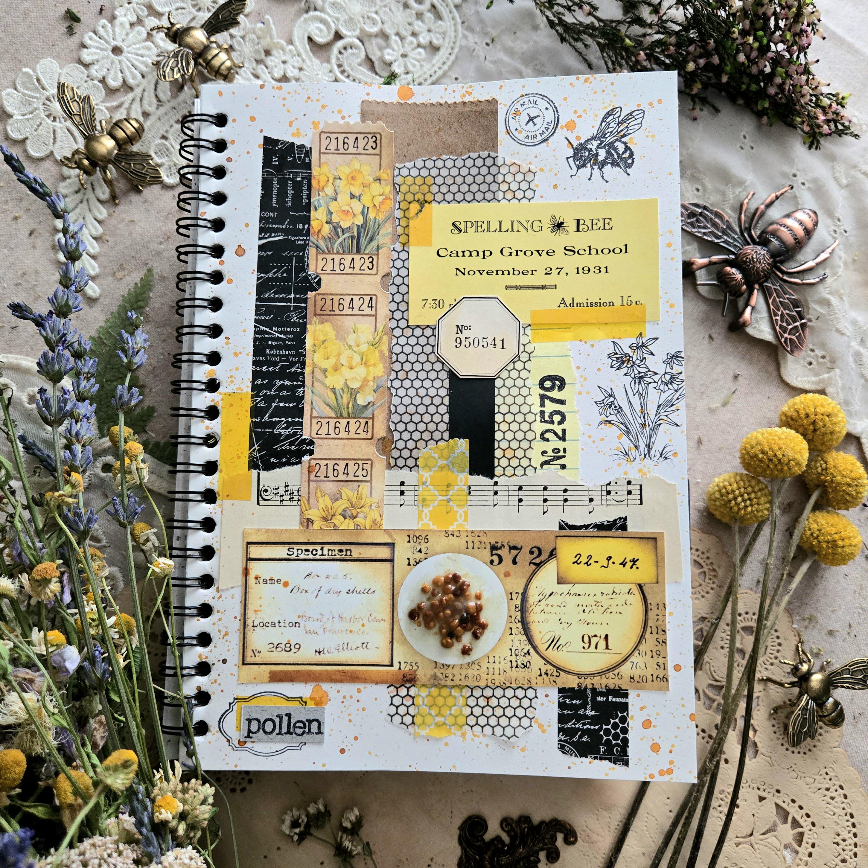 Mega Ephemera Yellow Pack Digital Collage Sheet for Crafts / Junk ...