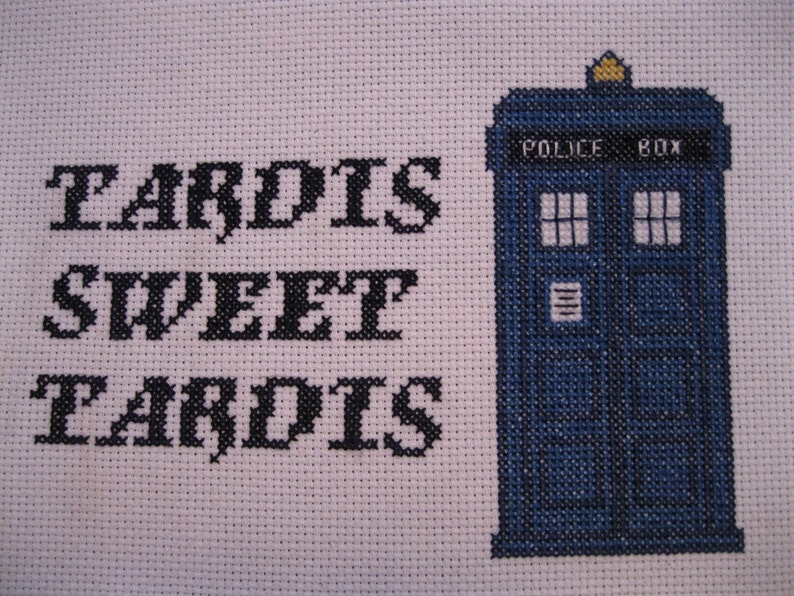 Tardis Sweet Tardis /// cross-stitch pattern image 2