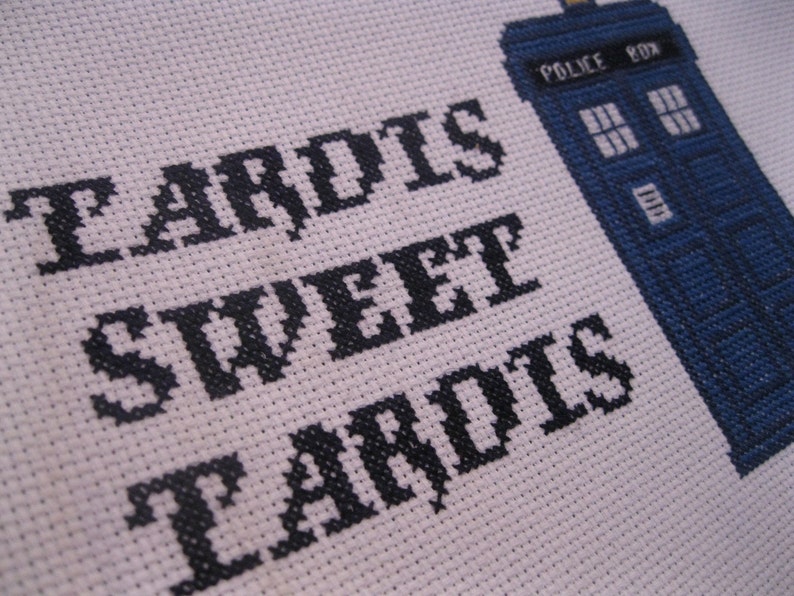 Tardis Sweet Tardis /// cross-stitch pattern image 0