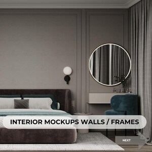 Interior Mockup | Frame Mockup | Beige Wall Mockup | Luxury Mockup | Modern Mockup | Beige Interior | Bedroom Room Mockup | Mockup Wall