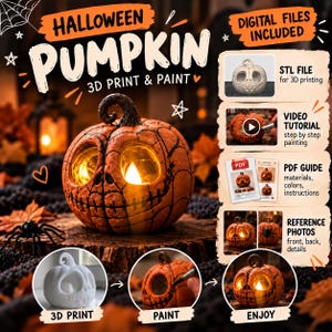 DIY Halloween Pumpkin — STL + Painting Tutorial