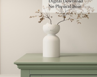 Pot with faces STL File | 3D Printable Minimalist Decor | Sculpture Planter for Home