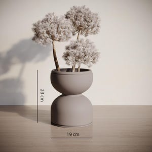 Modern Planter Pot STL File: 3D Print Vase (Digital Download)