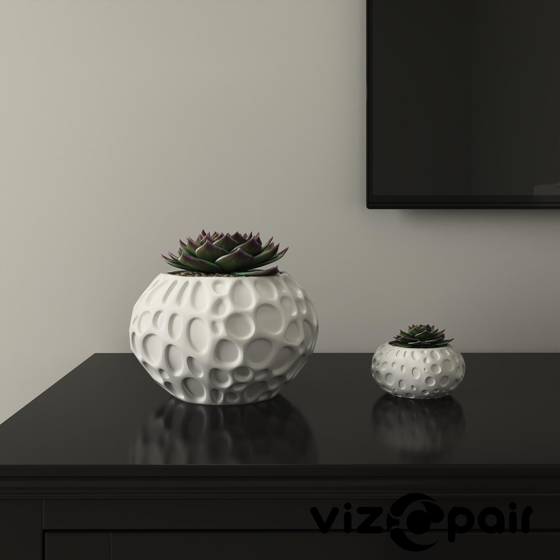 Plant Pot STL Files Bundle  – 3D Printable Files – Digitals STL File Planter – Flower Pot – Digital Download Vases  – Gardening