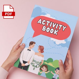 Kids Wedding Day Activity Book - 13 Fun Games & Puzzles | Digital PDF for Printing| wedding colouring book