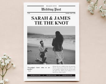 Wedding Newspaper Digital Template