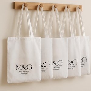 Personalised Wedding Favour Tote Bags | Wedding Welcome Tote | wedding gift bag