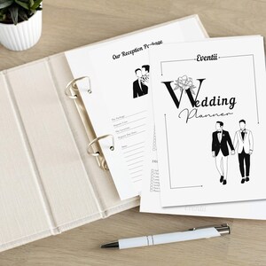 Agenda de mariage imprimable | Reliure numérique de planification de mariage LGBTQ | Liste de contrôle | Journal de mariage à téléchargement immédiat | Téléchargement numérique | Gay
