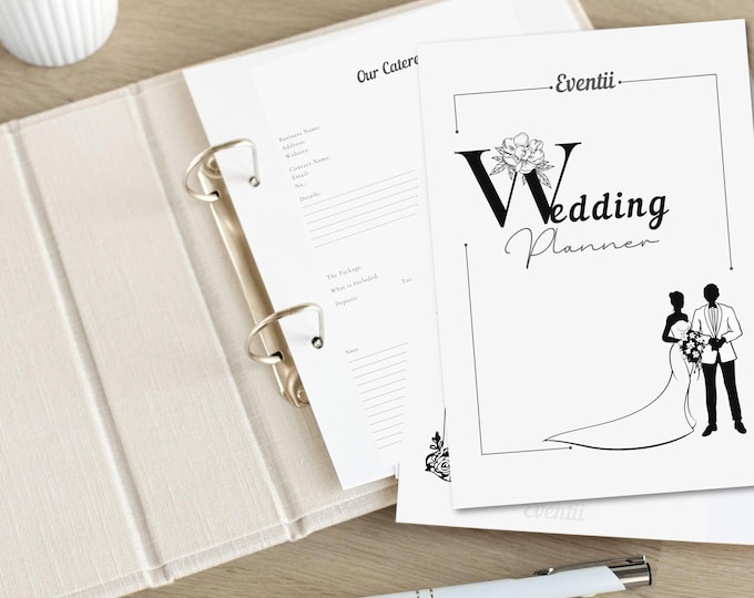 Printable Wedding Planner PDF - Bride&Groom