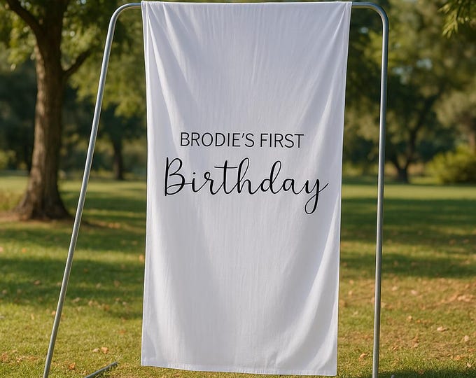 Custom Fabric Birthday Banner Sign