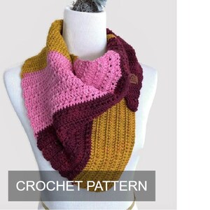 CROCHET PATTERN, Honey and Jam Shawl