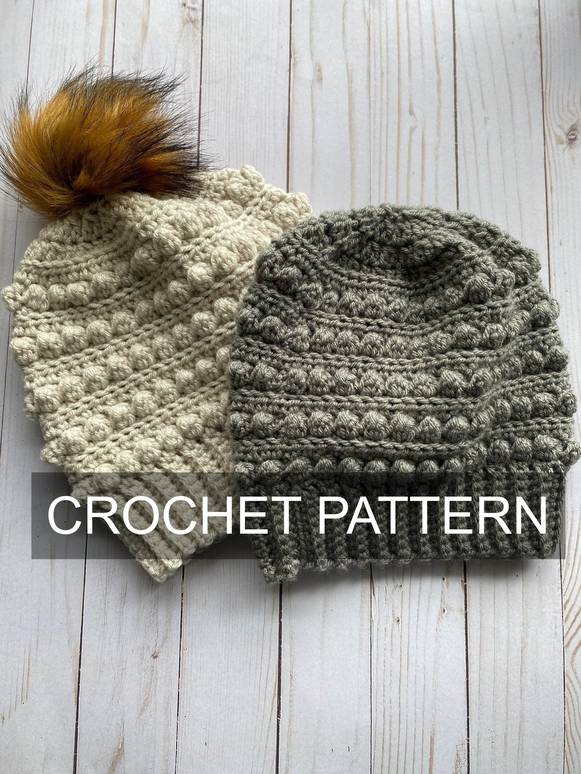 Knitting Pattern Free Bulky Yarn Wool Crochet Hat Winter Berries